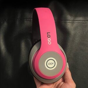 IJOY Pink and Gray Over-Ear Headphones